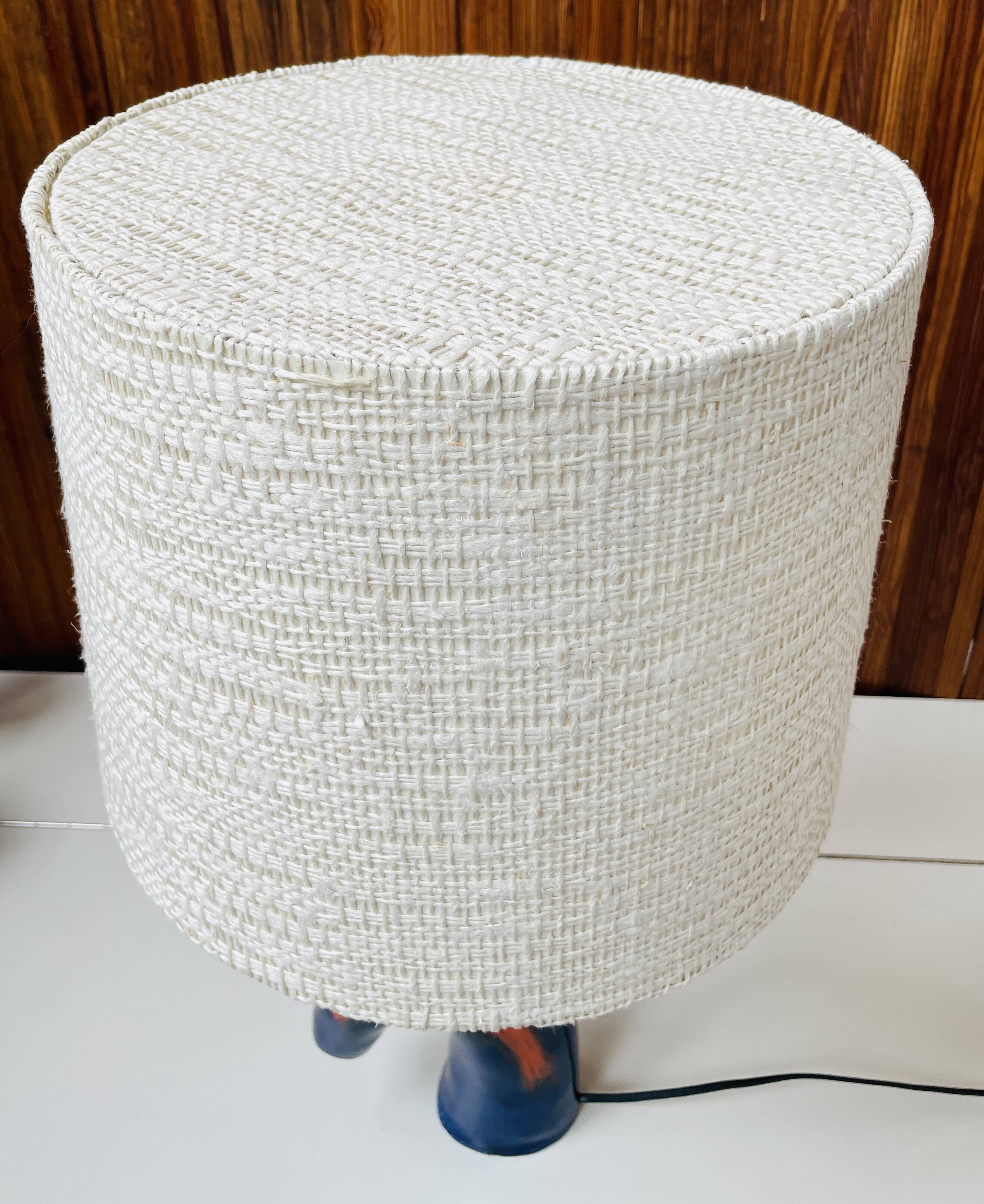 Ceramic lamp, free form, sculptural, 1960-70, Vallauris style.