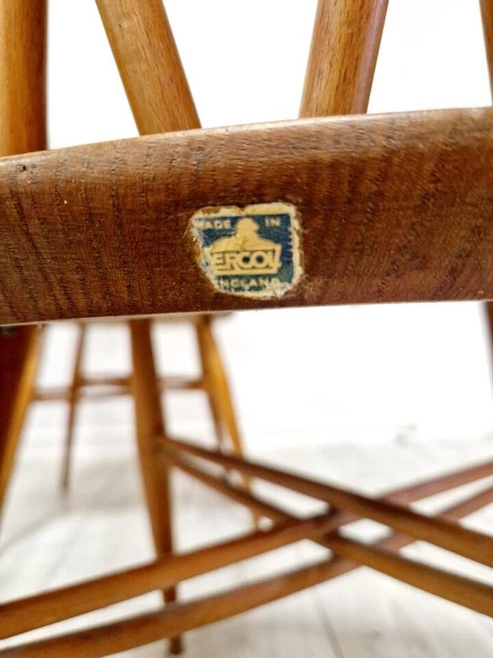 4 Ercol Candlestick Back Dining Chairs