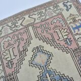 Handmade wool Oushak rug sku 3551