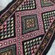Colorful black margoum rug hand-woven in natural wool