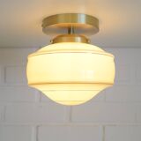 Semi flush mount Art Deco sconce 1940s antique lighting redesigned lamp