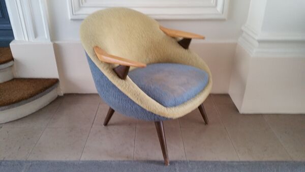 Tres rare fauteuil Oeuf EGG original années 50