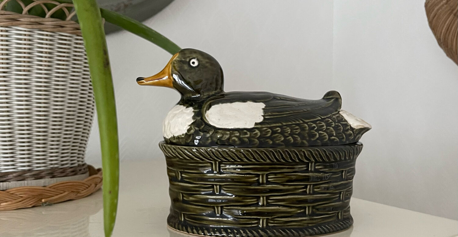 Terrine dish in slip