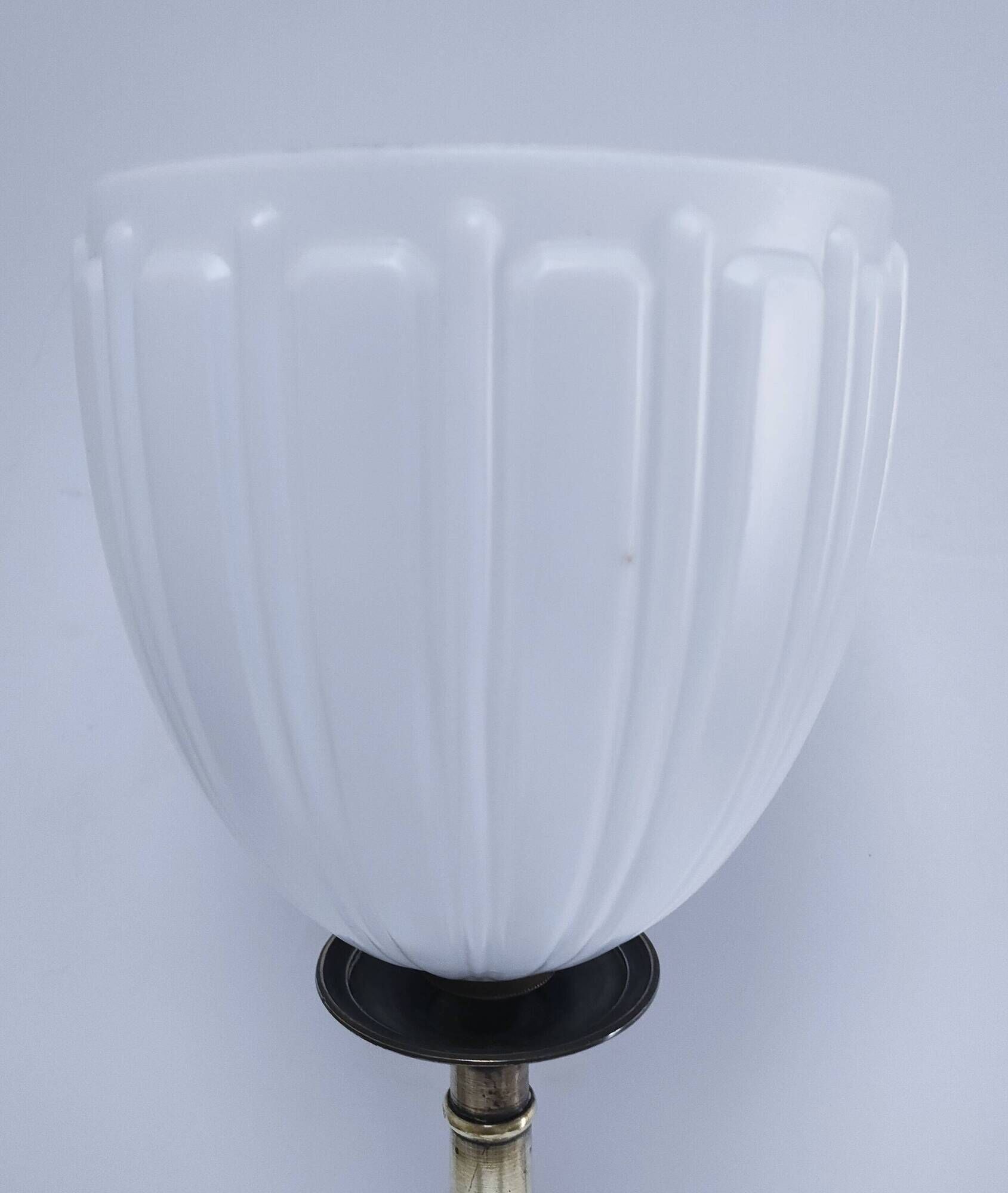 brass glass art deco lamp