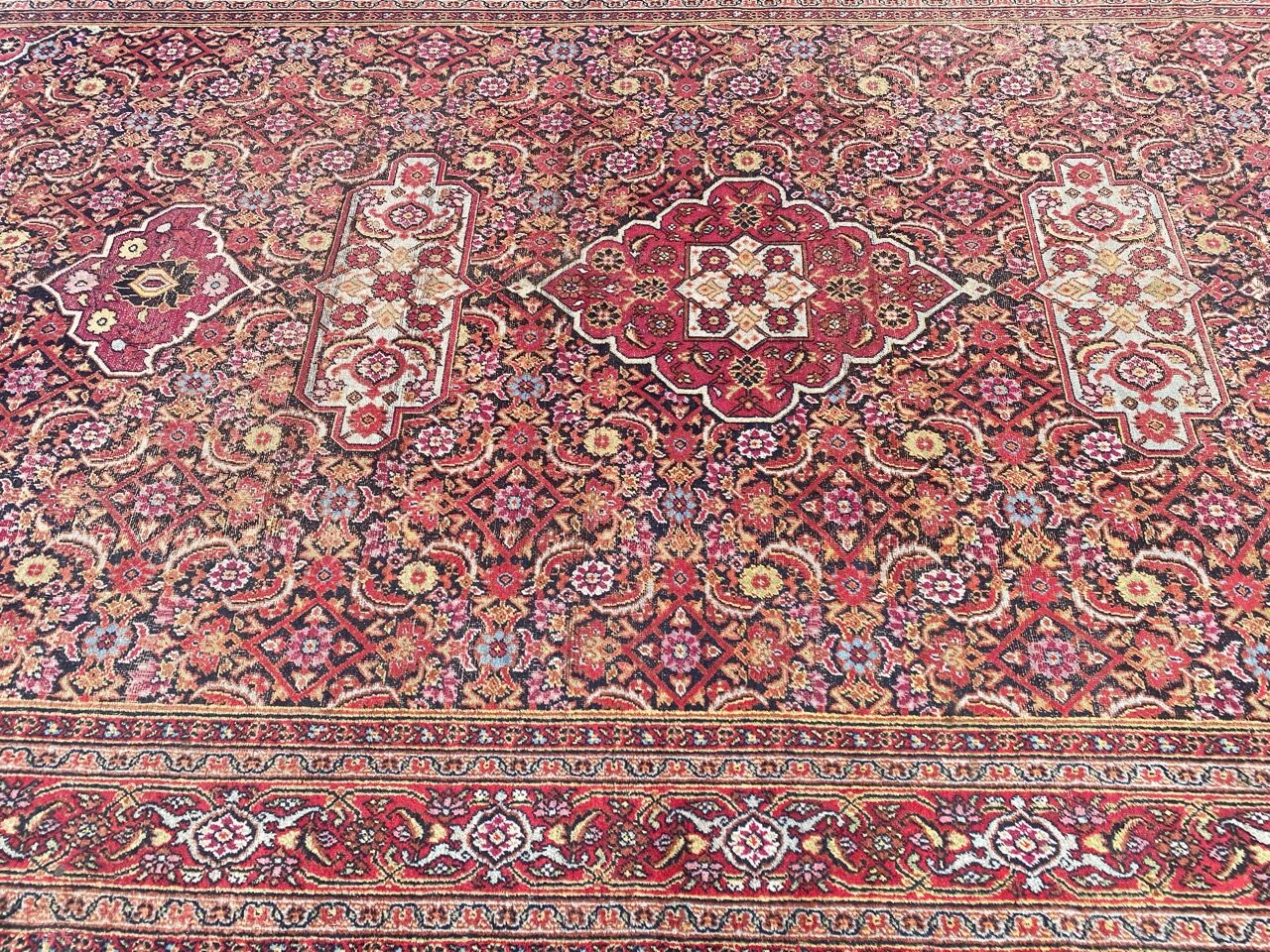 Old Persian carpet Dorokhsh khorasan from the early 19th century 200x400 cm