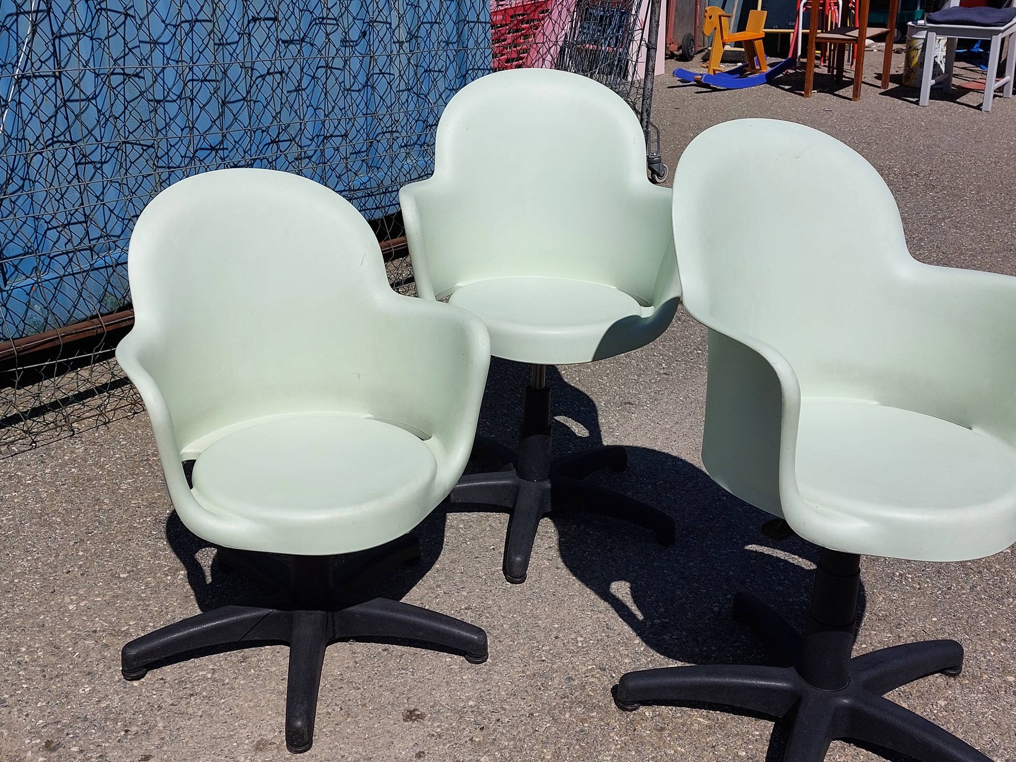 3 Gogo office chairs – Marcello Ziliani for Sintesi – Italy 1980s