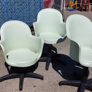 3 Gogo office chairs – Marcello Ziliani for Sintesi – Italy 1980s