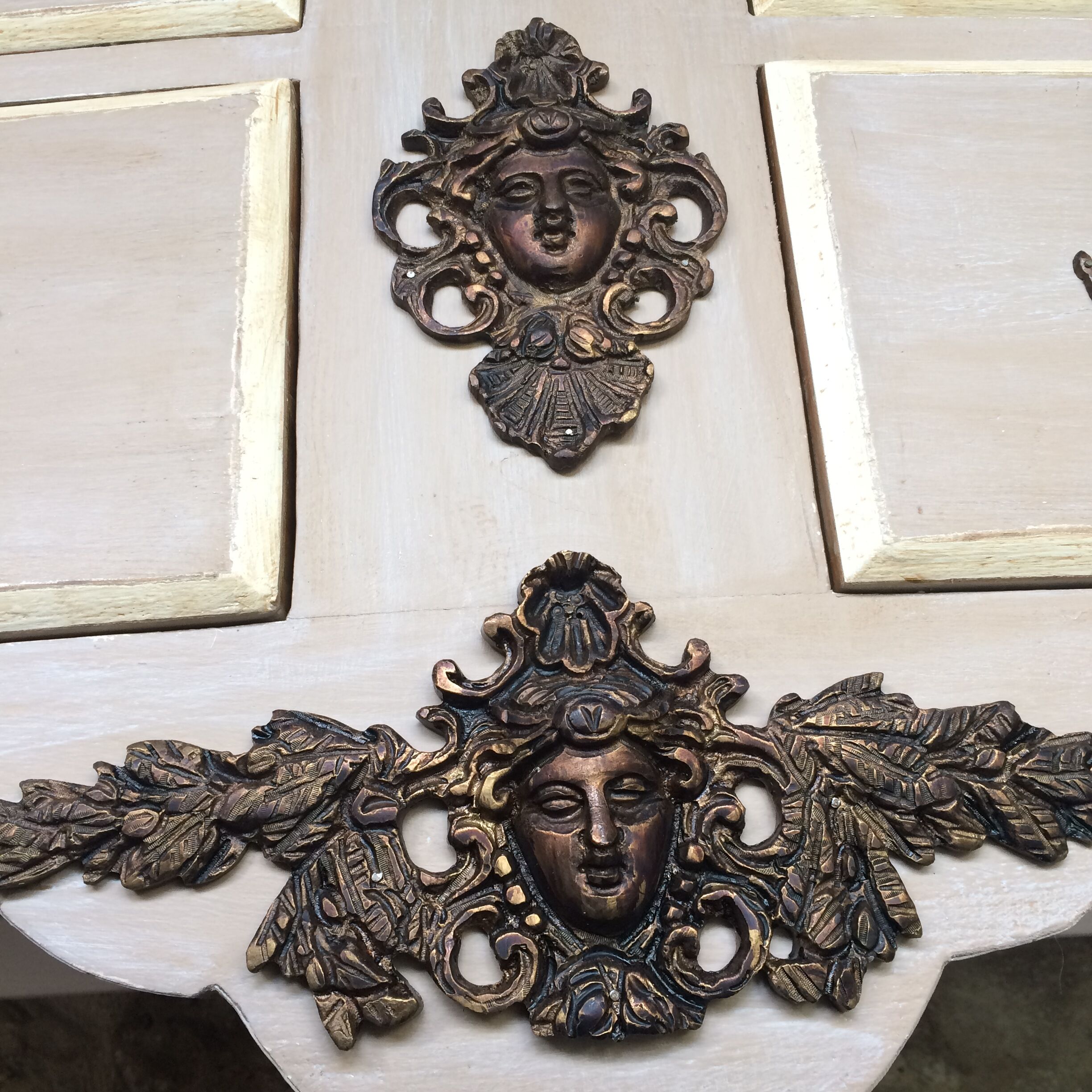 Curved chest of drawers 6 drawers of style xviiith patinated mole