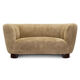 1950s banana sofa w/ lamb skin