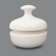 White ceramic vase with lid by Enzo Bioli for Il Picchio, 1970s