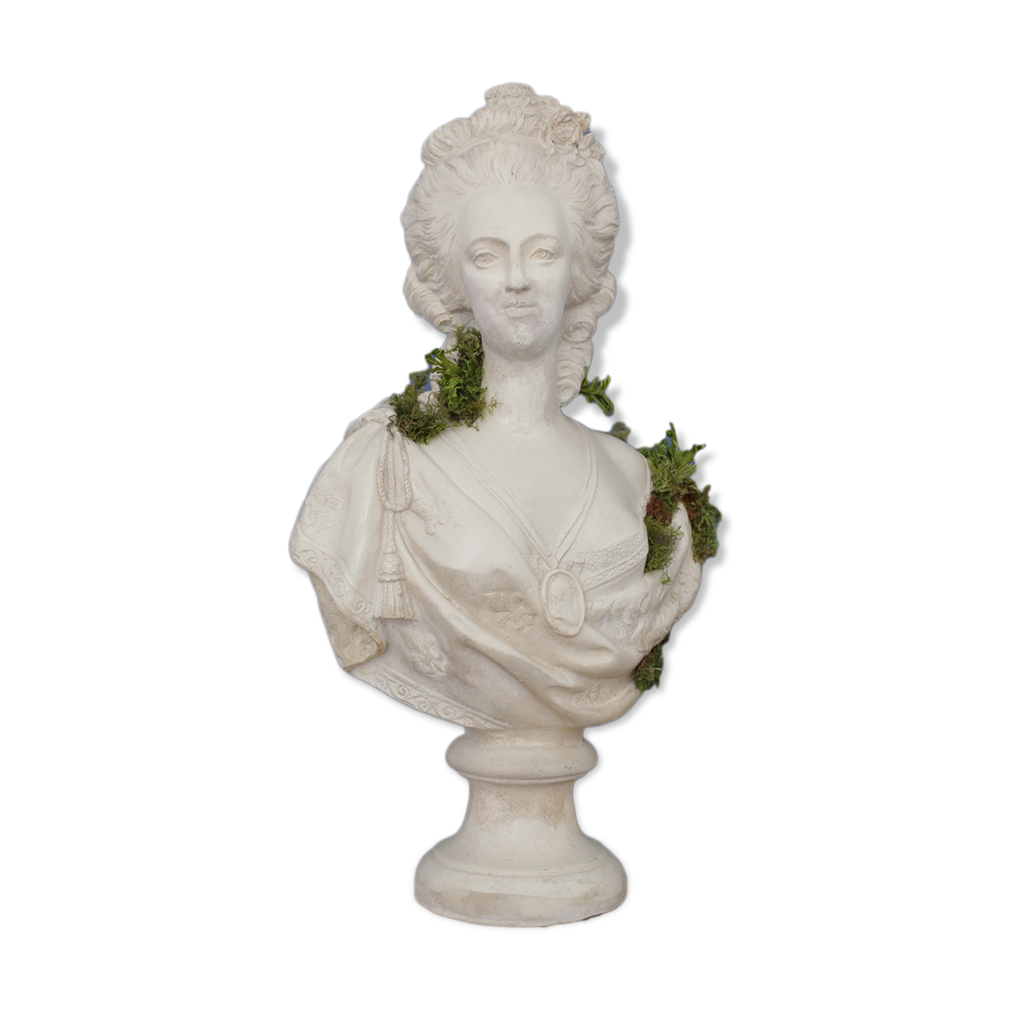 Buste Marie-Antoinette en plâtre ciré