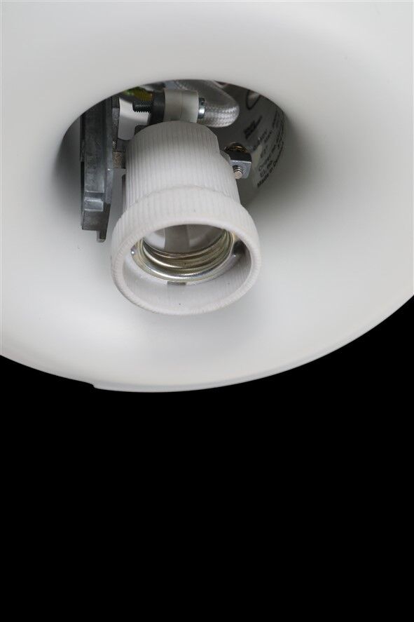 Louis Poulsen / Poul Henningsen “PH 5” pendant lamp with glass diffuser / Mid-century Danish modern design / PH5