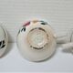 tea or coffee set model Gilberte earthenware Saint Amand floral decoration