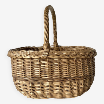 Panier vintage en osier tressé