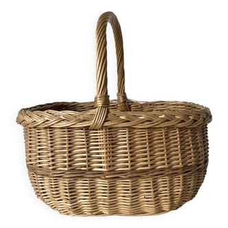 Panier vintage en osier tressé