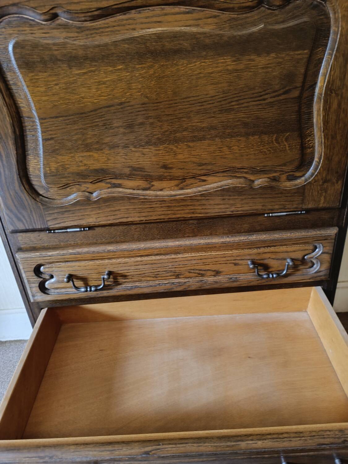 Vintage solid wood bar cabinet