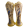 Pair of Legras vases in peacock glass