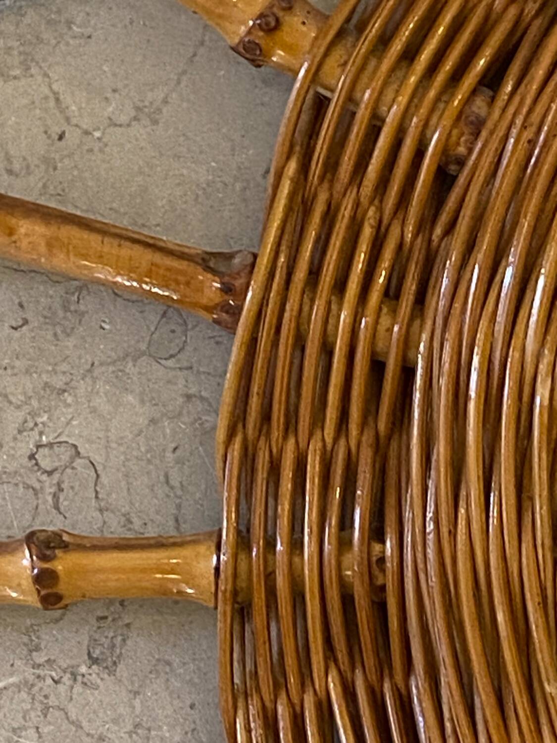 Rattan sun mirror