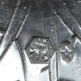 Old solid silver saleron, hallmarks from Spain, art nouveau, collection