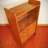 Bibliothèque commode vitrée vintage