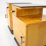 Set of two bedside tables designed by Jindřich Halabala for UP závody, 1950's.
