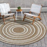 Tapis rond en jute naturel beige 70cm
