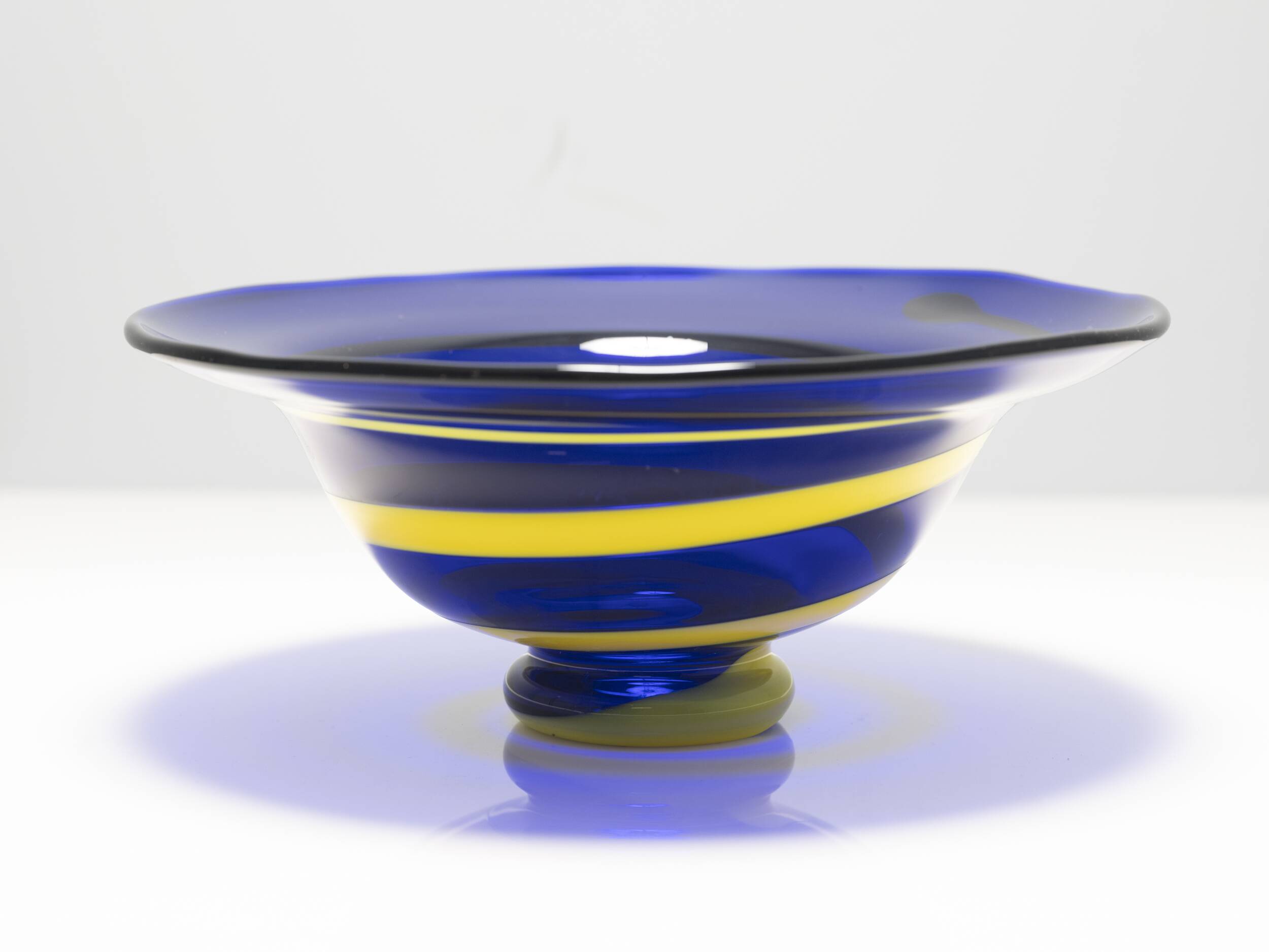 Blue art glass bowl, 1960s