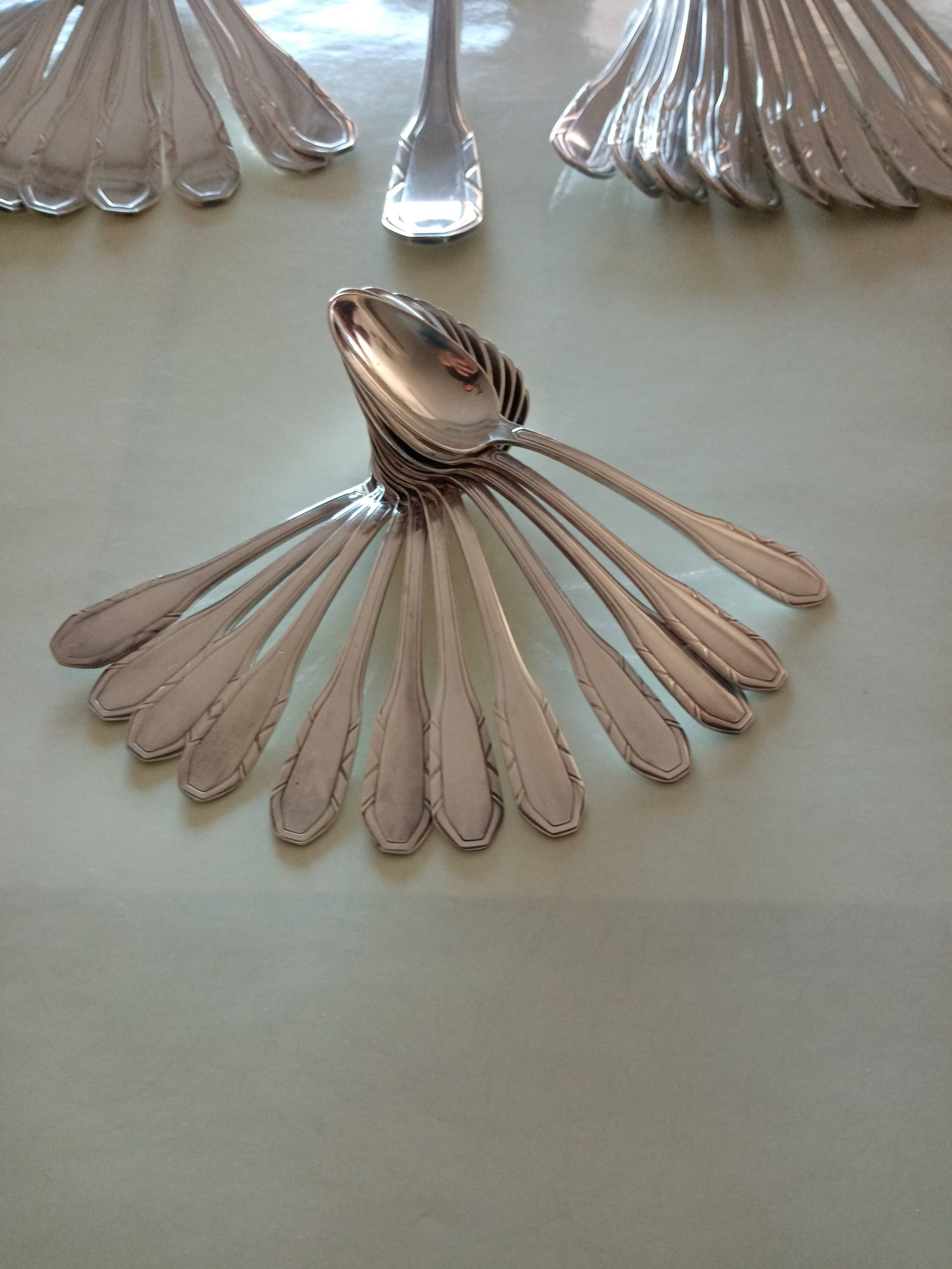 Ménagère 24 Pièces Couverts à Entremets Art Déco Orfèvrerie
