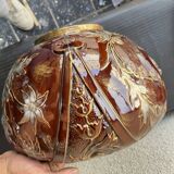 Glazed terracotta planter, in the style of Keller & Guérin Lunévi