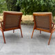 2 Scandinavian armchairs Fredrik Kayser 1960