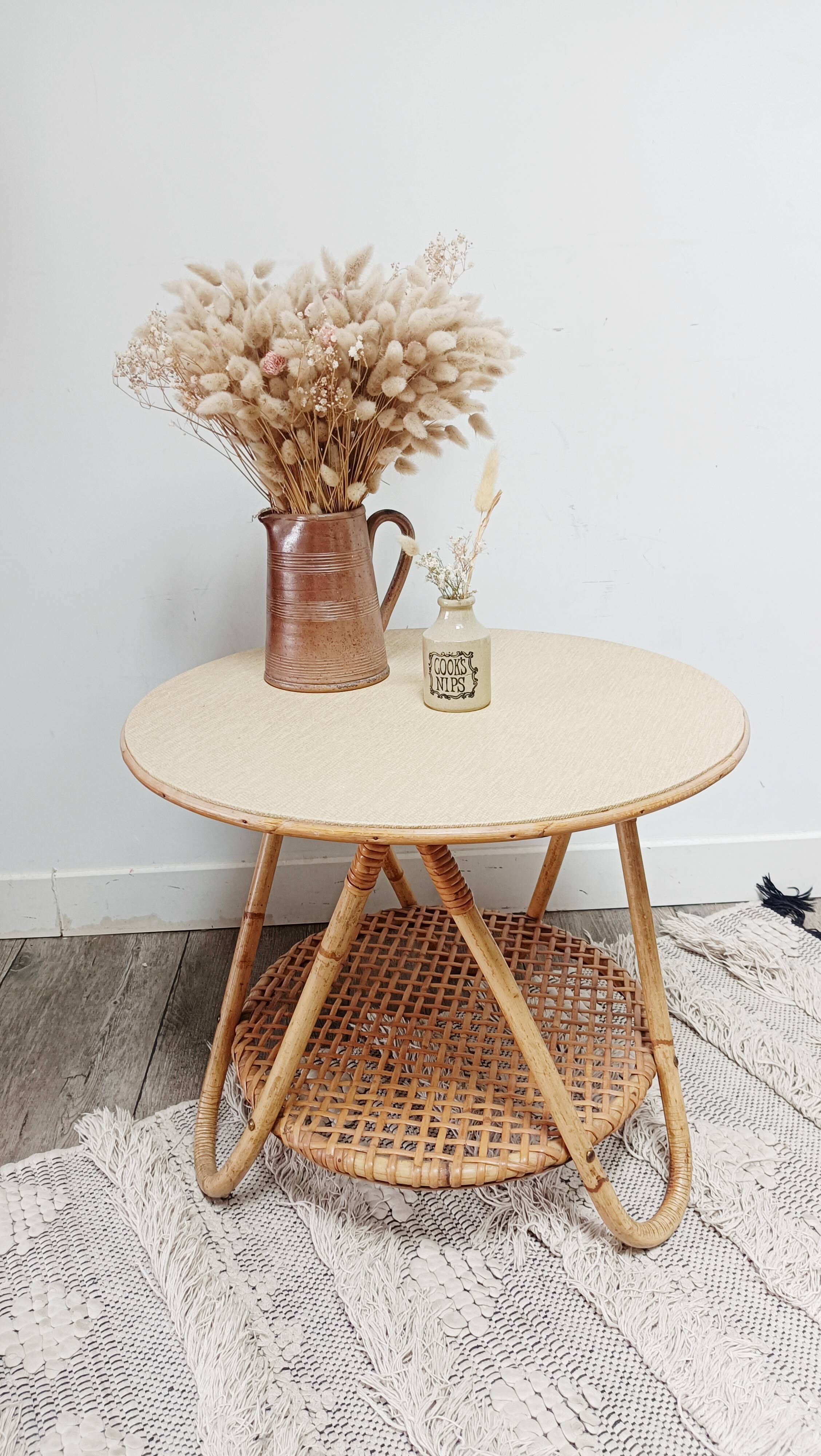 Rattan round table