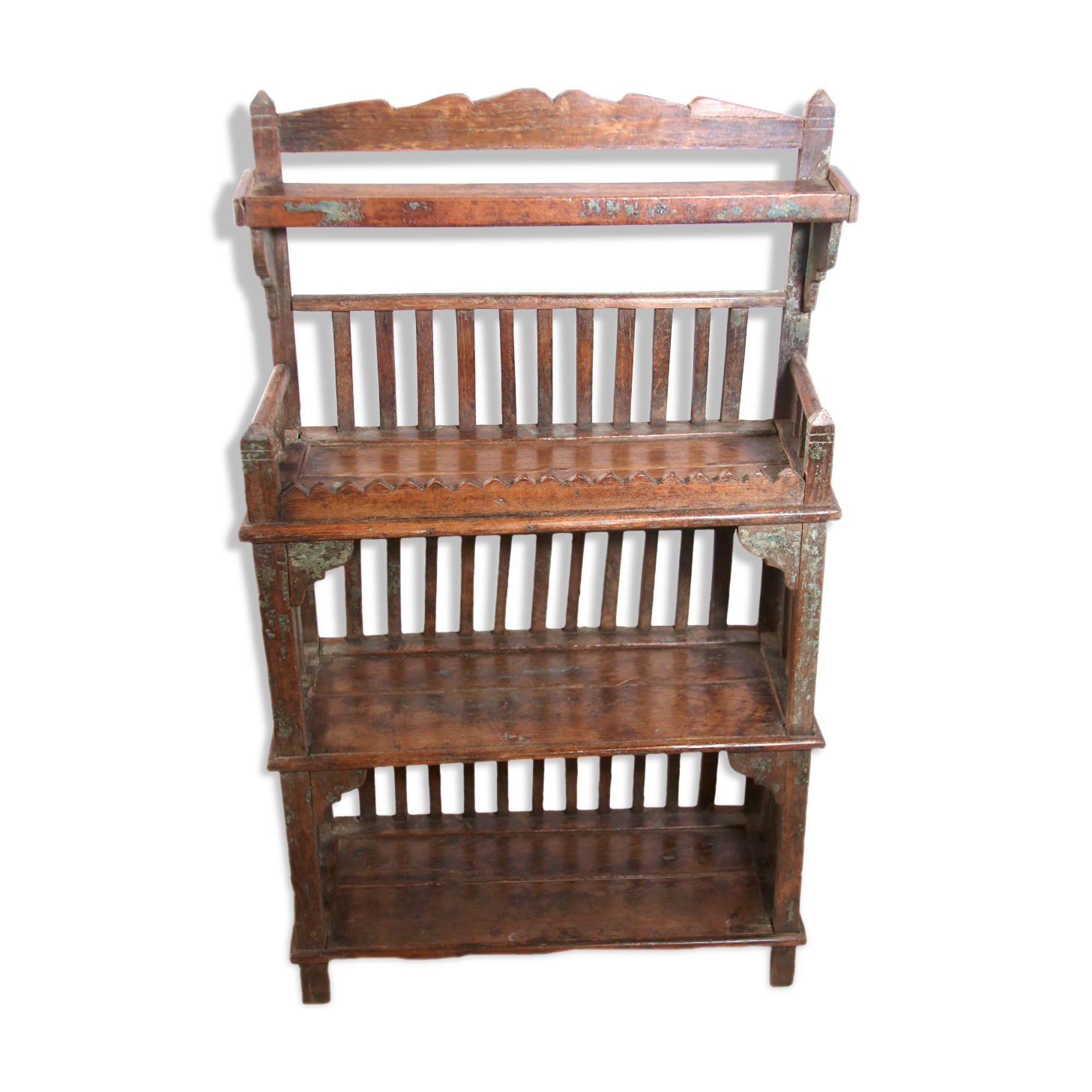 Tribal shelf in ancient Burmese teak