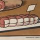 School poster 1960 framed double-sided n14bis The butcher charcutier- n 15 The garage