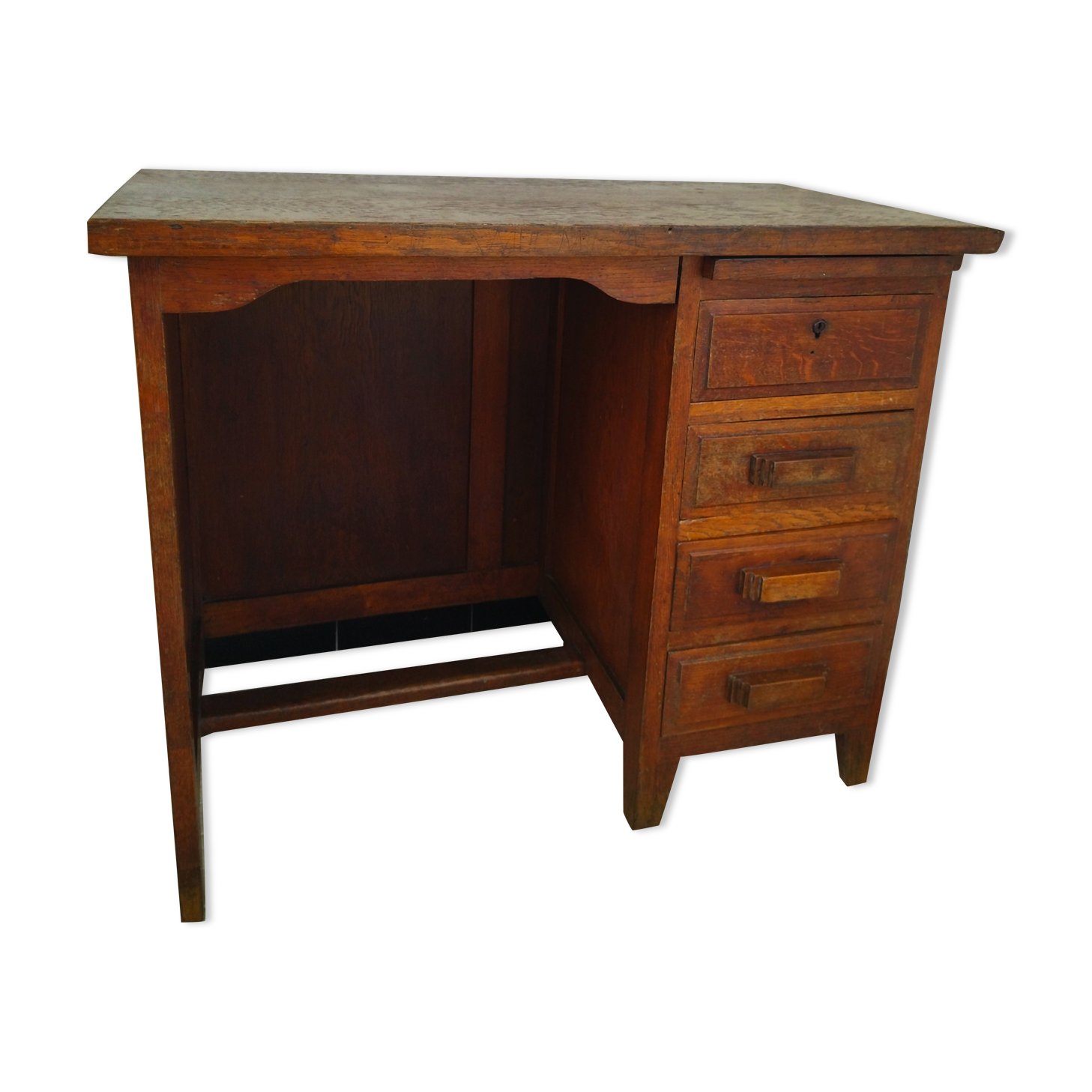Oak desk, vintage