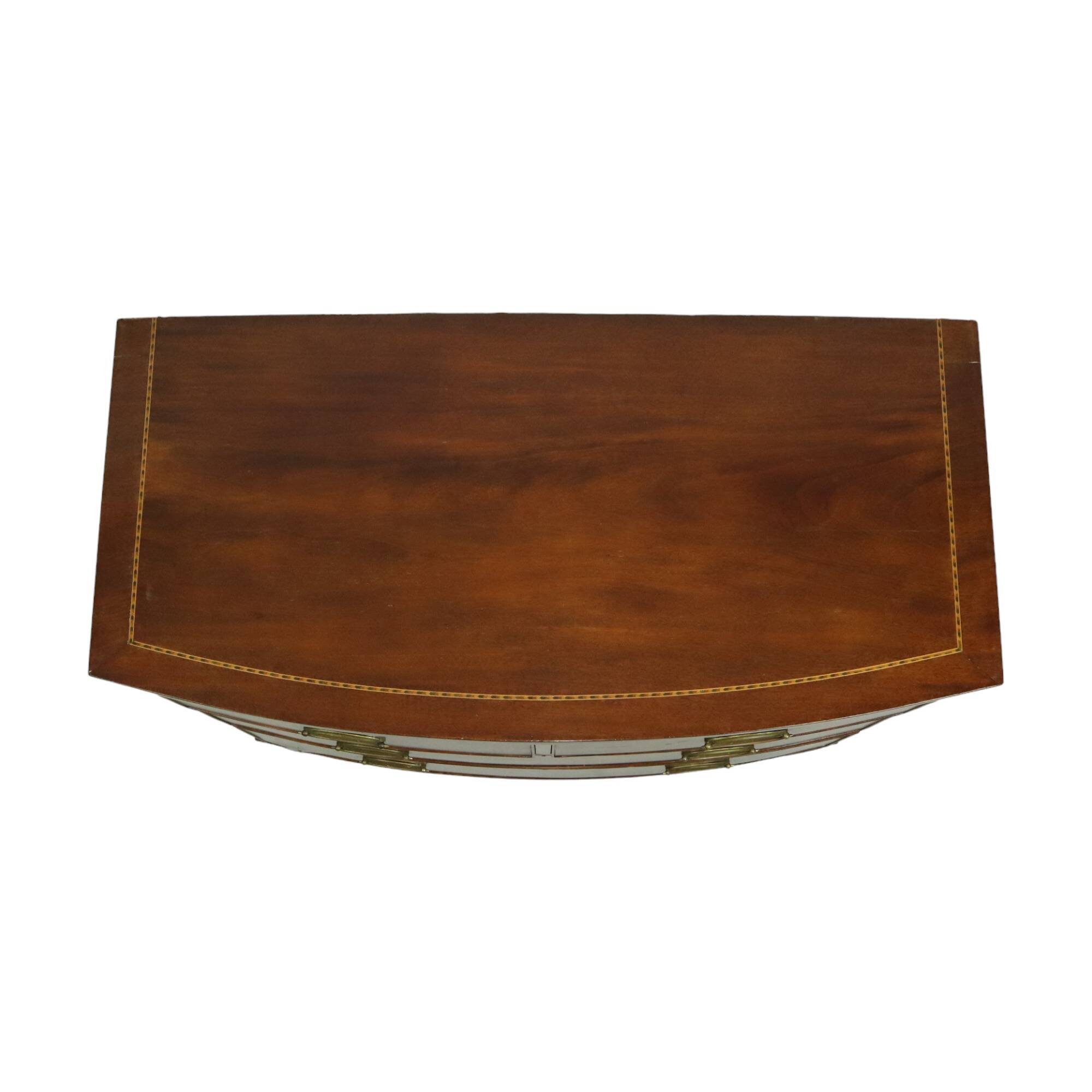 Grande commode antique anglaise bow front 1860 placage d'acajou 106cm