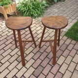 Pair of wooden stools