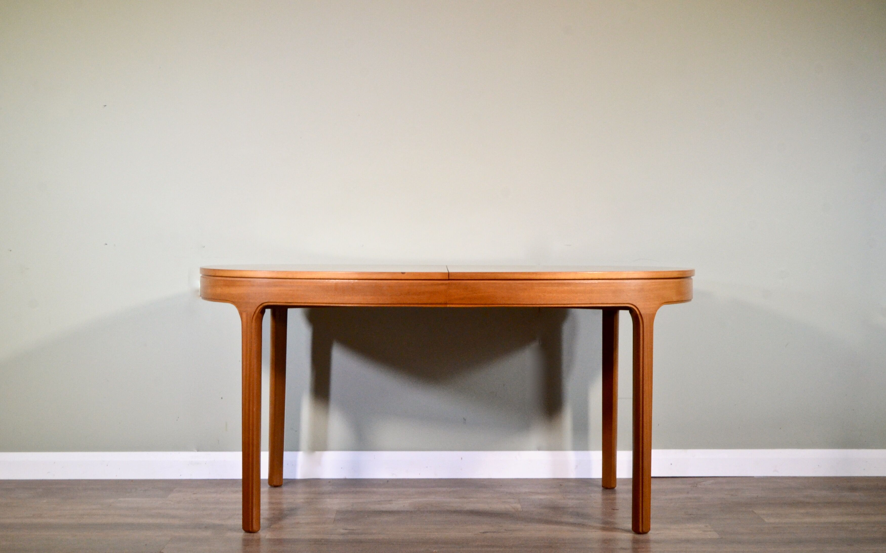 Midcentury nathan oblong teak extending table