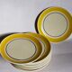 Ten dessert plates faience from gien creation primefleur, vintage "caroline" service