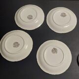 Series of four Orchies earthenware cups with chicory flower decoration