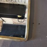 Solid brass triptych barber mirror