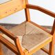 Brutalist chair by Tage Poulsen, pine, woven paper cord seat.