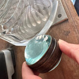 Convex table clock double-sided pink of the winds