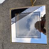 Table basse vintage plateau verre