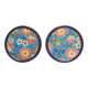 2 coasters in Longwy enamel