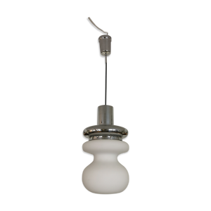 suspension opaline space âge années 70