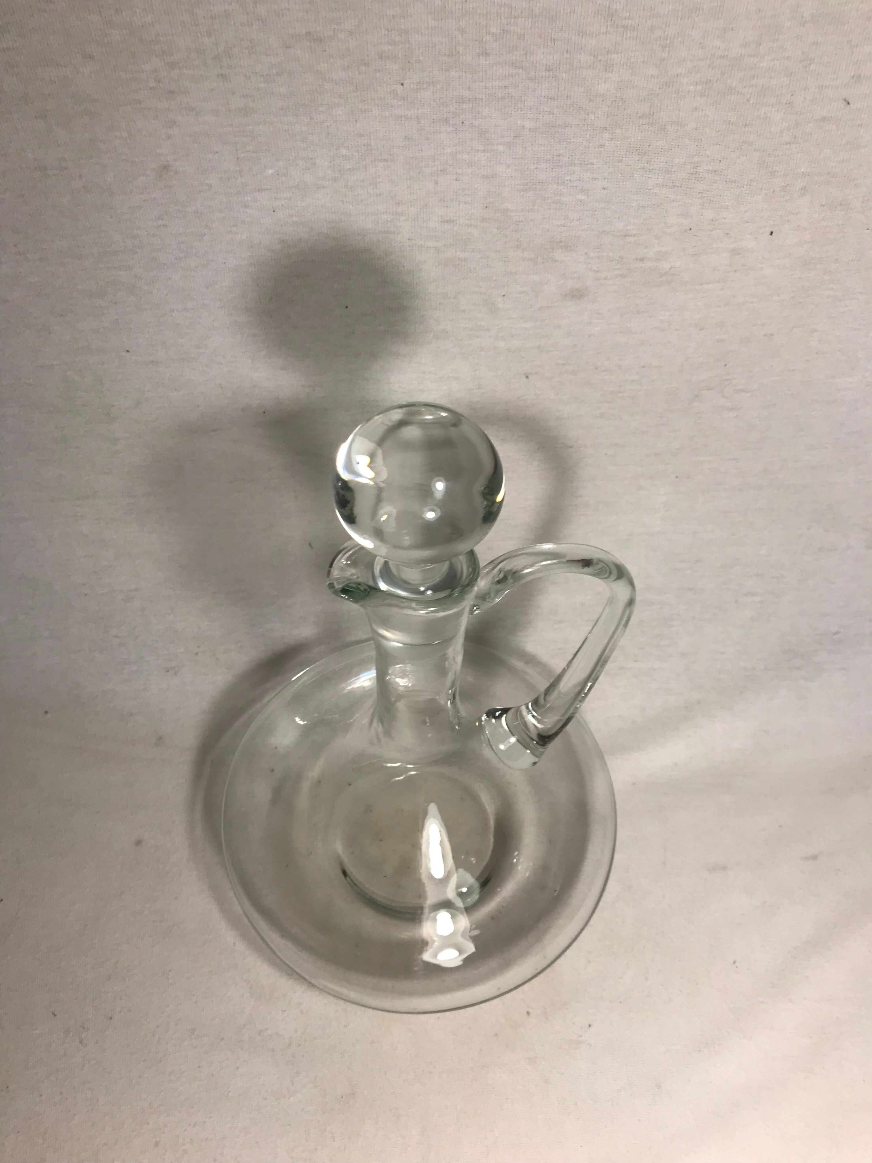 Old decanter glass + Cap Vintage jug Ewer