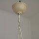 French Vintage Cream 3 Light Chandelier Green and Peach Leaves