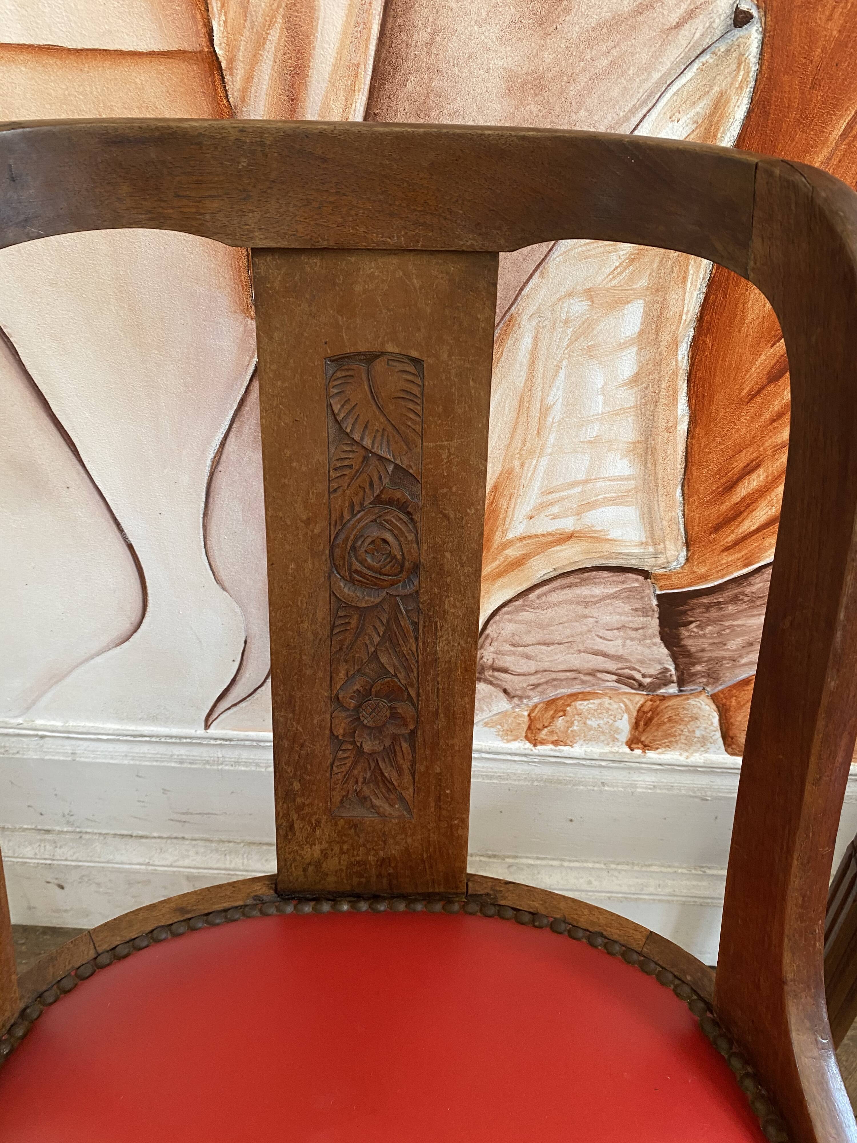 Chaises art déco gondole