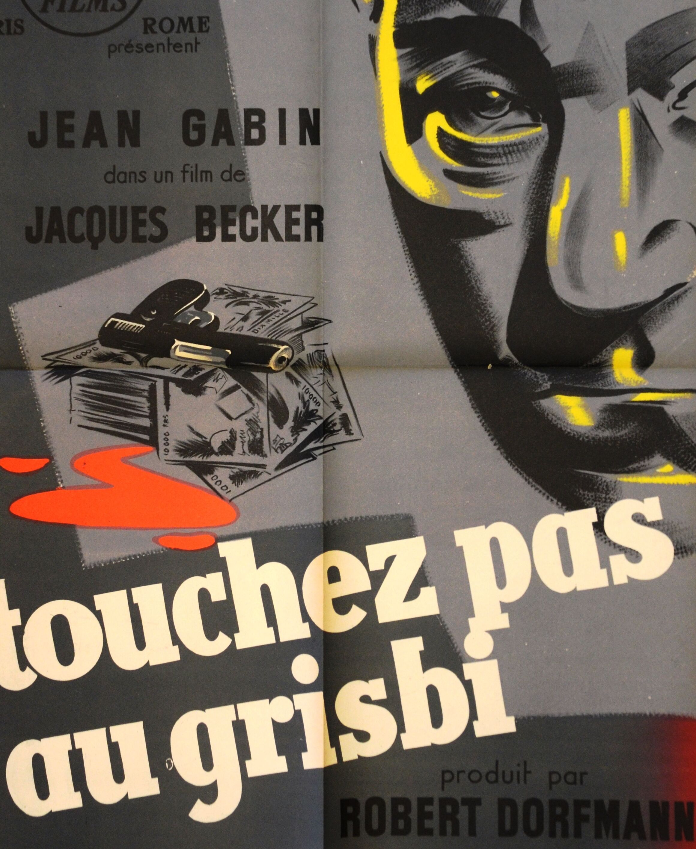 Movie poster "Don't Touch Grisbi" 1954 Jean Gabin
