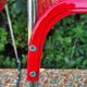 Omstak chair by Rodney Kinsman, vintage red metal.